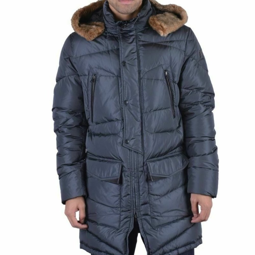 Versace Collection Men's Gray Down Parka Coat